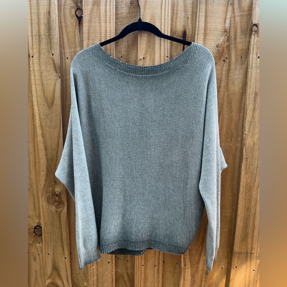Gigi Moda made in Italy. Gray Women's Knit Sweater - Comfortable Everyday